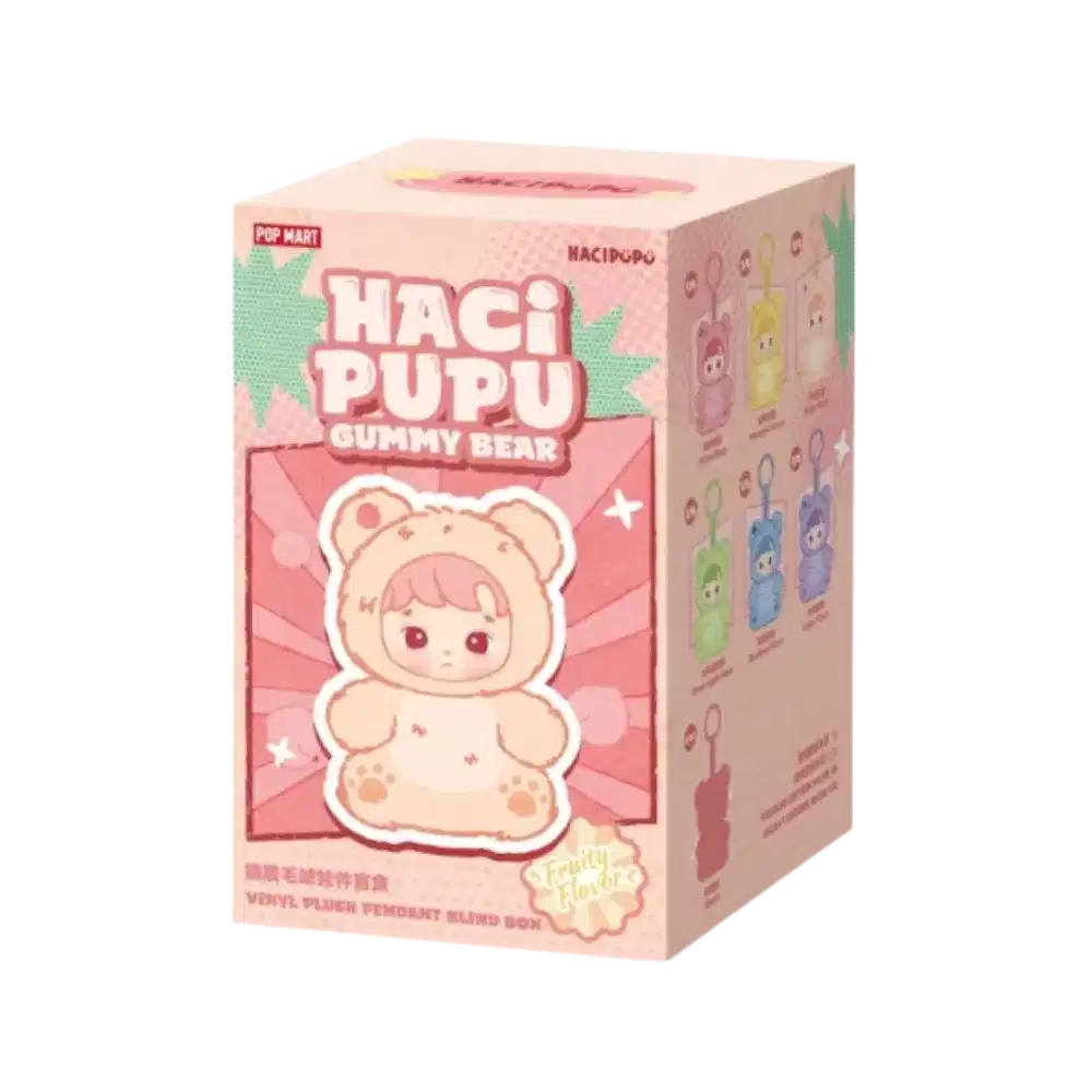 POP MART HACIPUPU Gummy Bear シリーズ 1box Popmart: Hacipupu - Gummy Bear Series Vinyl Face Pendant Blind Box