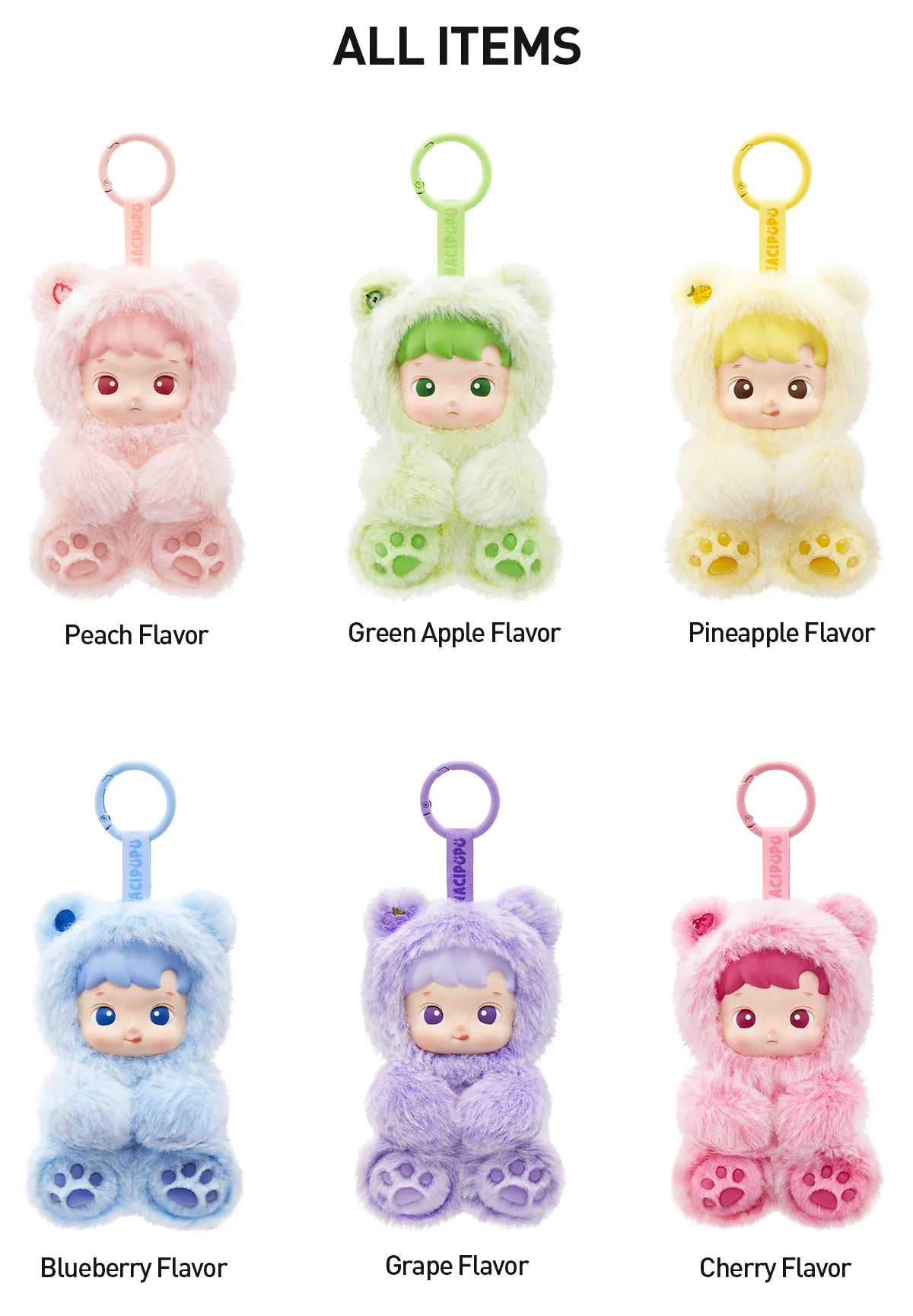 Popmart: Hacipupu - Gummy Bear Series Vinyl Face Pendant Blind Box