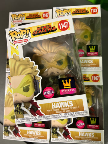 Funko Pop! Anime: My Hero Academia - Hawks (Flocked) #1147 [MyPops Exclusive]