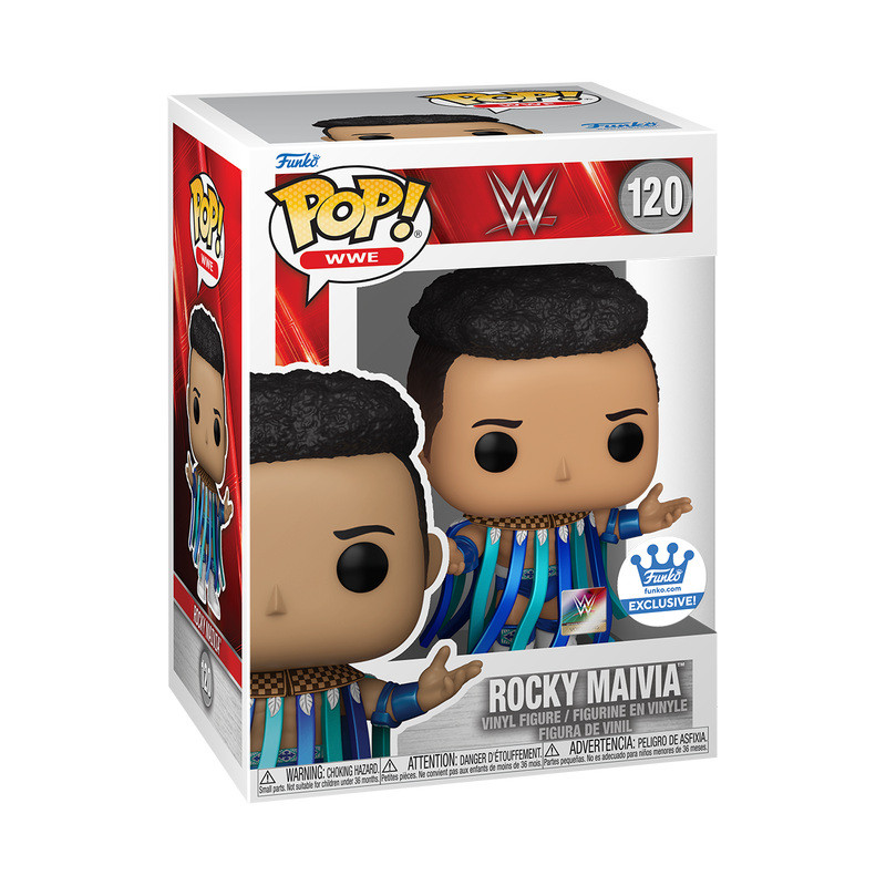 Funko Pop! Sports: WWE - Rocky Maiva (Metallic) #120 [Funko Shop Exclusive]