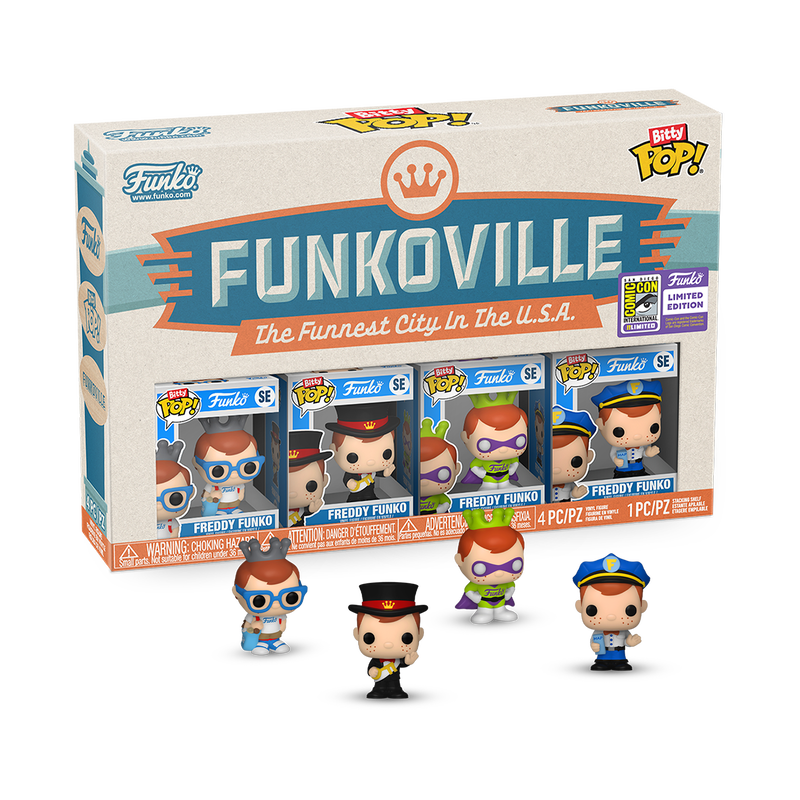 FUNKO BITTY POP! FUNKOVILLE FREDDY 4 pack [2023 SDCC SHARED EXCLUSIVE] *PREORDER*