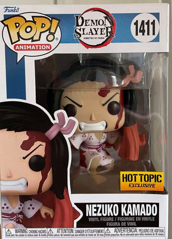 Funko Pop! ANIMATION NEZUKO KAMADO BLOODY #1411  [HOT TOPIC EXCLUSIVE]