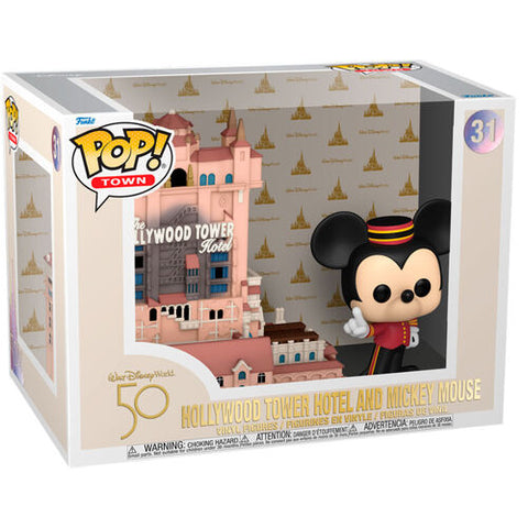 Funko Pop! TOWN: Disney World 50th - HOLLYWOOD TOWER HOTEL AND MICKEY MOUSE #31