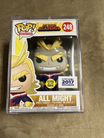 FUNKO POP! ANIMATION: MY HERO ACADEMIA [MHA] - ALL MIGHT [GLOW IN THE DARK] **2017 FUNIMATION EXCLUSIVE** #248