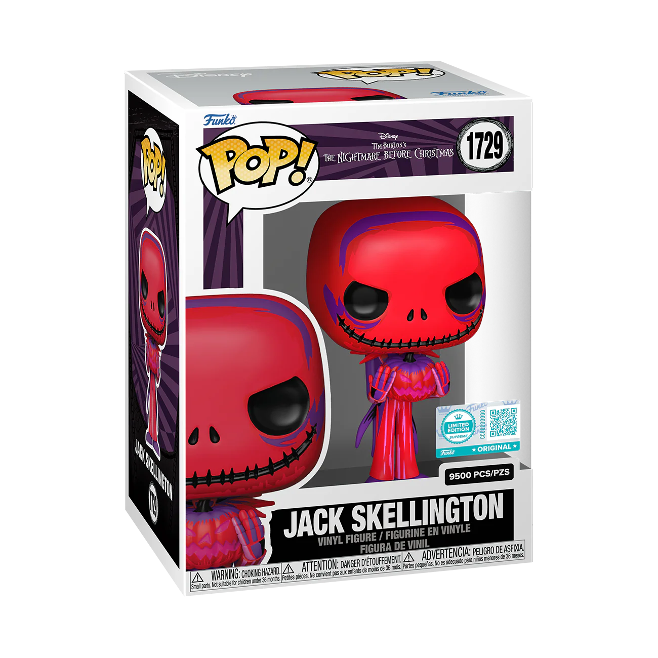 Funko Pop! Disney: The Nightmare Before Christmas - Jack Skellington (Red & Purple) #1729 [Funko Limited Edition - 9,500pcs] *PREORDER*
