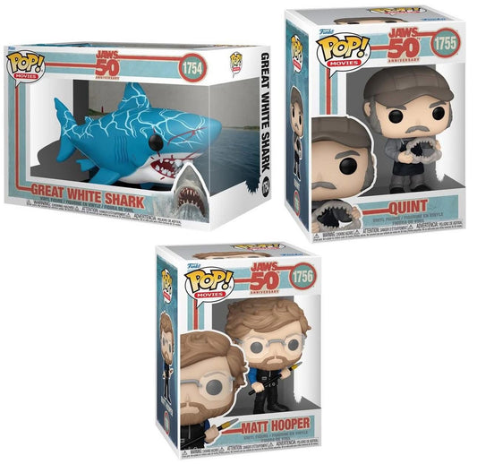 Funko Pop! Movies: Jaws - Great White Shark / Quint / Matt Hooper
