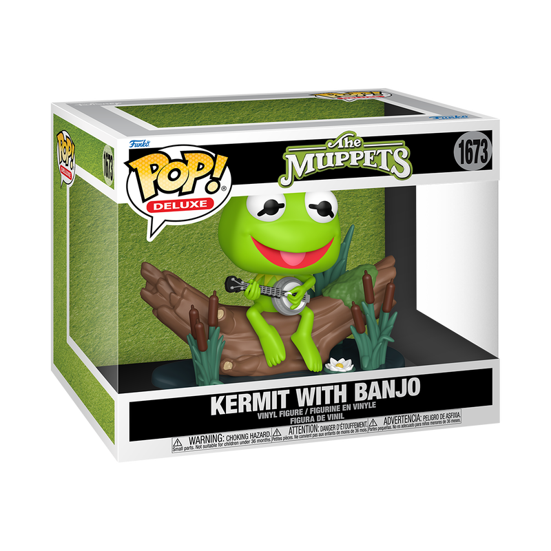 Funko Pop! Television: The Muppets - Deluxe Kermit with Banjo / First Mate Piggy / Fozzie Bear / Gonzo / Pepe The Prawn (Flocked) *PREORDER*