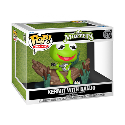Funko Pop! Television: The Muppets - Deluxe Kermit with Banjo / First Mate Piggy / Fozzie Bear / Gonzo / Pepe The Prawn (Flocked) *PREORDER*