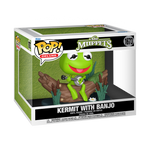 Funko Pop! Television: The Muppets - Deluxe Kermit with Banjo / First Mate Piggy / Fozzie Bear / Gonzo / Pepe The Prawn (Flocked) *PREORDER*