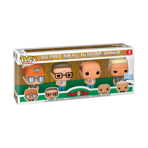 Funko Pop! Television: King Of The Hill - Dale Gribble / Hank Hill / Bill Dauterive / Boomhauer 4pk [Funko Special Edition] *PREORDER*