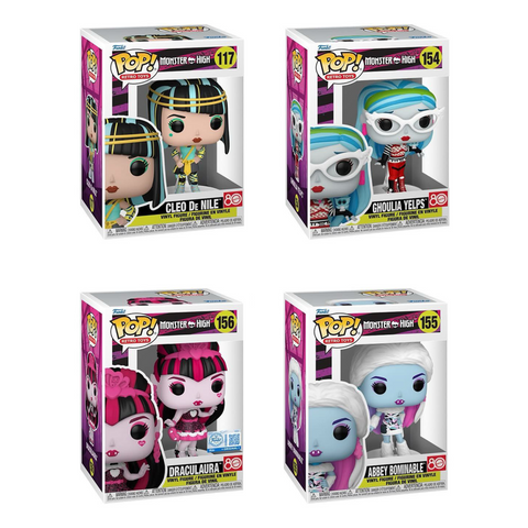 Funko Pop! Retro Toys: Monster High - Cleo De Nile / Ghoulia Yelps / Abbey Bominable / Draculaura [Exclusive] *PREORDER*