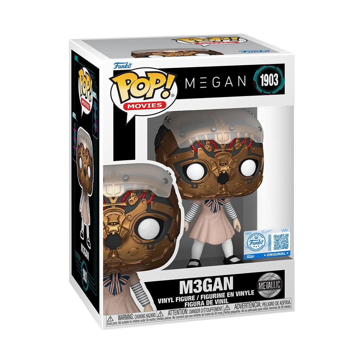 Funko Pop! Movies: M3GAN - M3GAN (Metallic) #1903 [Entertainment Earth Exclusive - Funko Special Edition]