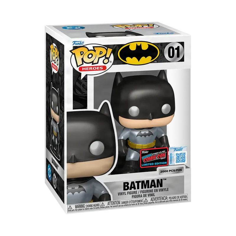 Funko Pop! DC - Batman (Metallic) #01 [2025 New York Comic Con NYCC Official Convention Exclusive] *PREORDER*