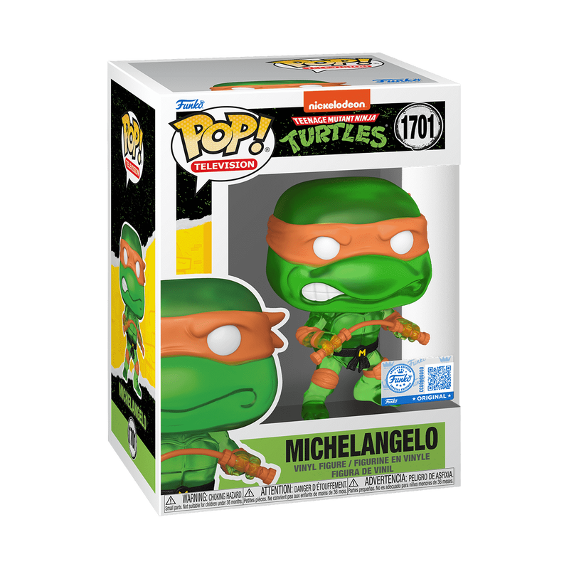 Funko Pop! Teenage Mutant Ninja Turtles: TMNT - Michelangelo (Translucent Green) #1701 [Funko Special Edition]