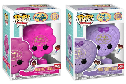 Funko Pop! Retro Toys: Polly Pocket - Polly Pocket Flower #157 / Polly Pocket Heart #158 *PREORDER*