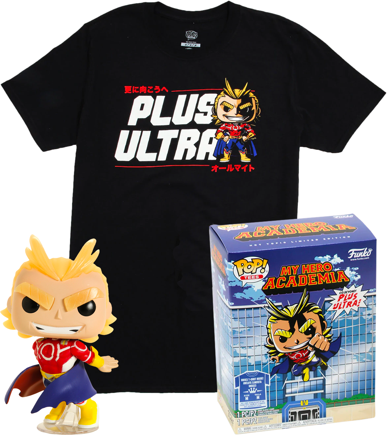 Funko Pop! My Hero Academia: T-Shirt Bundles - Toga / Bakugo / Jiro / Deku / All Might / Fumikage / Iida **WEB ONLY**