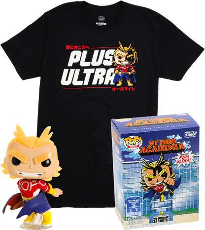 Funko Pop! My Hero Academia: T-Shirt Bundles - Toga / Bakugo / Jiro / Deku / All Might / Fumikage / Iida **WEB ONLY**