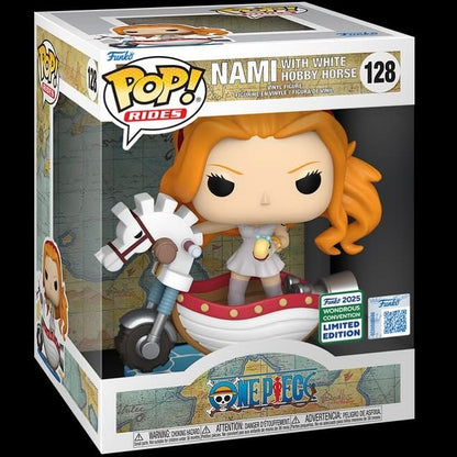 Funko Pop! Anime: One Piece - Nami with White Hobby Horse (Rides) #128 [2025 Wondrous Convention Exclusive]