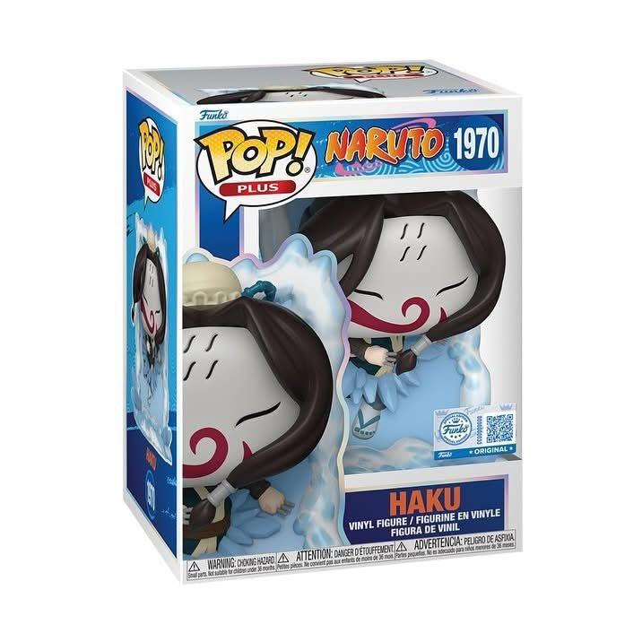 Funko Pop! Anime: Naruto - Plus! Haku #1970 / Sasuke Uchiha #1969 [GITD]
