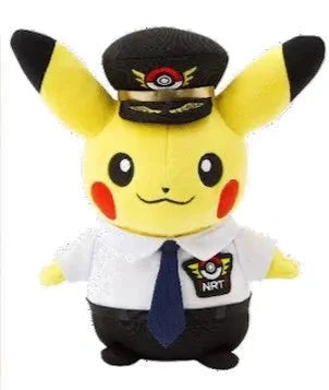 Games: Pokemon - Pilot Captain Pikachu Narita Airport (NRT) Plush [Japan Rare Exclusive]