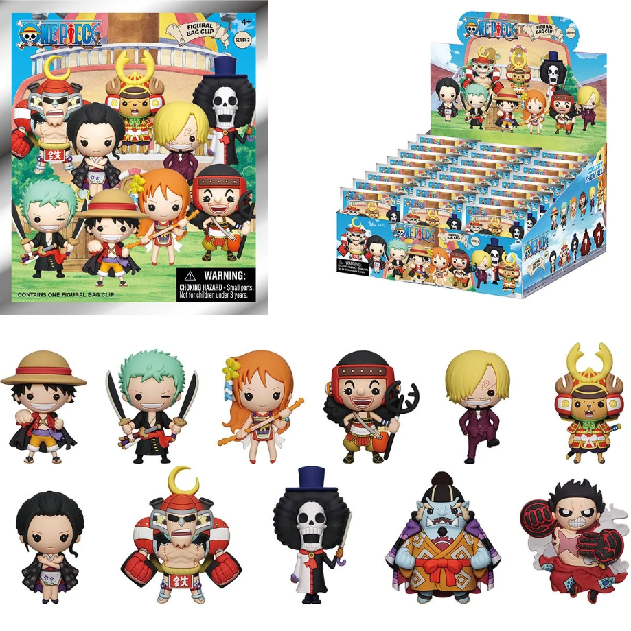 ONE PIECE BASE SHOP ラブーン　くいな　スマイリ　ヘルメッポ ONE PIECE 3D FOAM BAG CLIP - MYSTERY BLIND BAG [SERIES 2] – MyPops.ca