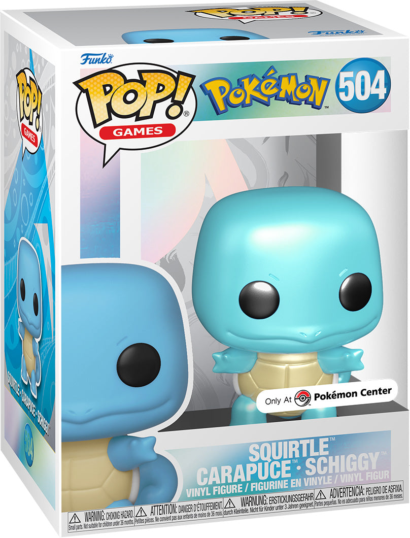 Funko Pop! Games: Pokemon - Squirtle (Pearlescent) #504 [Pokemon Center Exclusive]