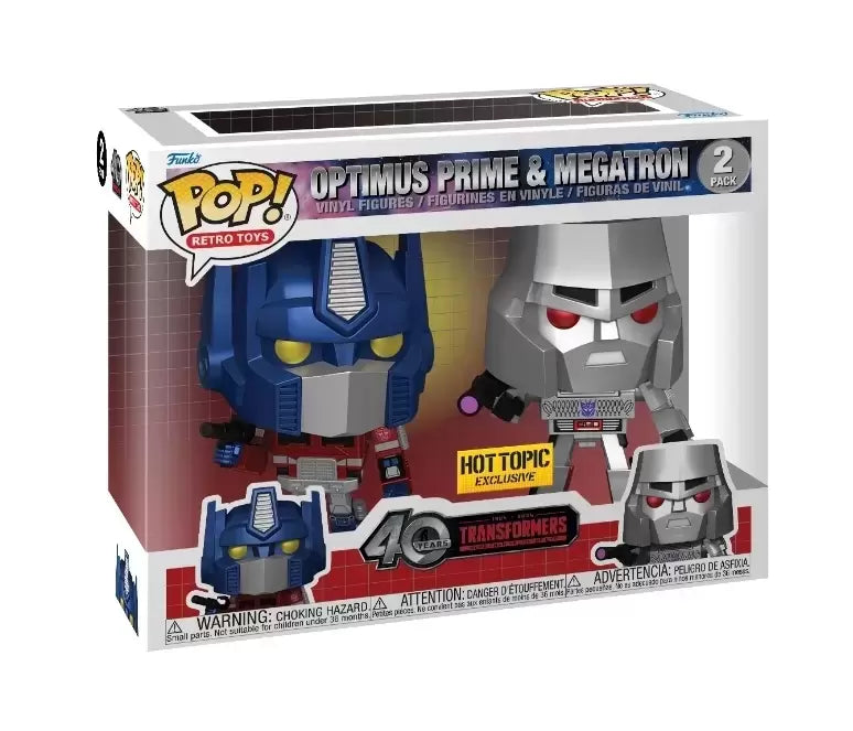 TRANSFORMERS - OPTIMUS PRIME & MEGATRON 2 PACK HOT TOPIC EXCL **PREORD ...