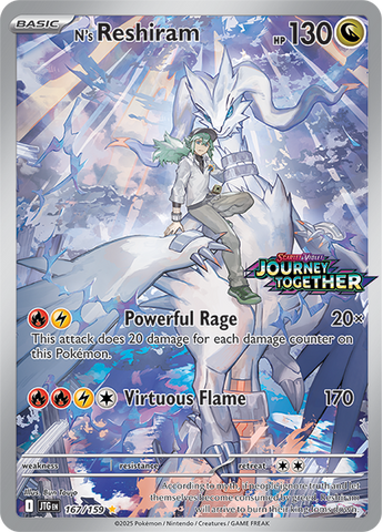 Pokemon TCG: Scarlet & Violet - Journey Together N's Reshiram Promo Card (167/159) JTG-EN