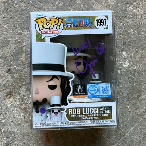 Funko Pop! Anime: One Piece - Rob Lucci with Hattori #1997 SIGNED BY JASON LIEBRECHT