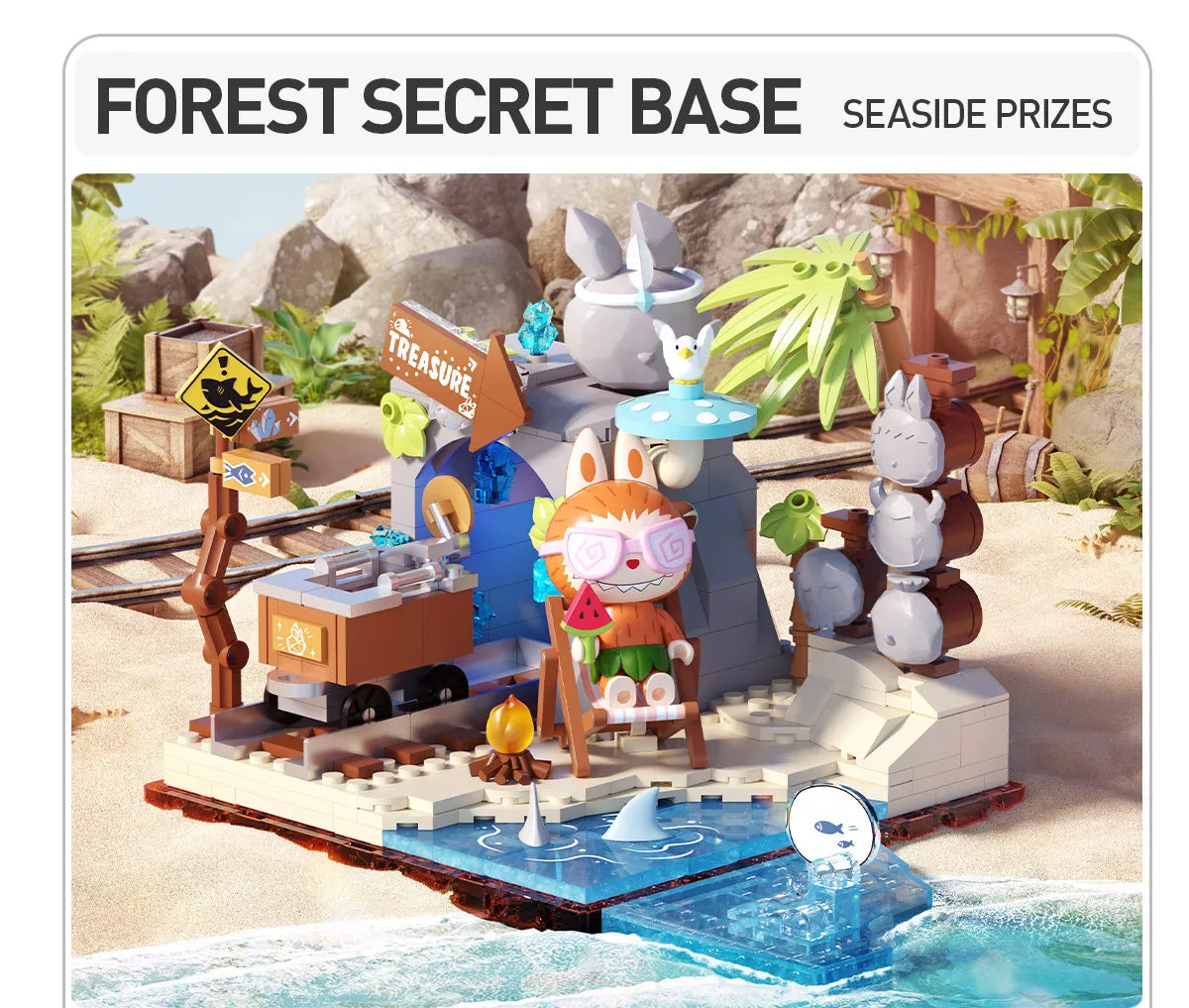 Popmart: The Monsters (Labubu) - Forest Secret Base Series Blocks Wave 2 "Seaside Prizes"