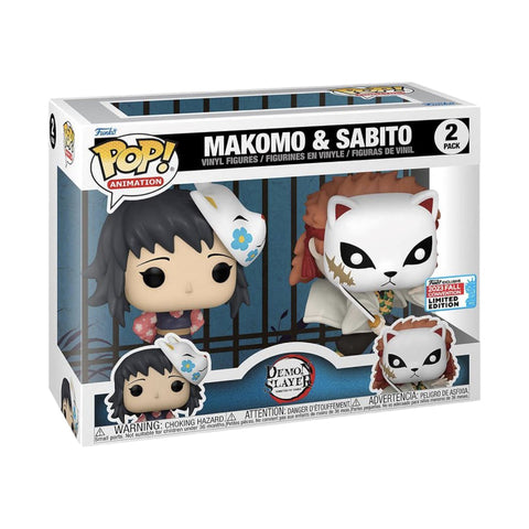 FUNKO POP! ANIME DEMON SLAYER MAKOMO & SABITO 2 PACK [NYCC FALL CONVENTION EXCLUSIVE] *PREORDER*