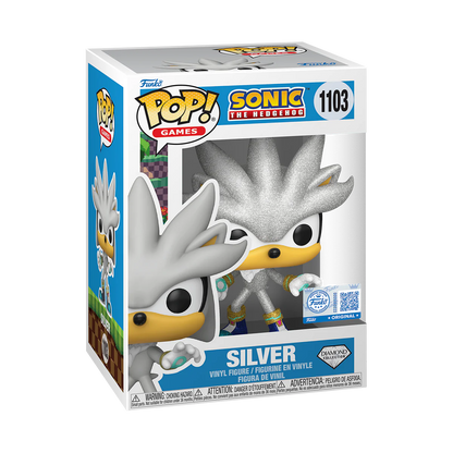 Funko Pop! Games: Sonic The Hedgehog - Silver (Diamond) #1103 [Funko Special Edition] *PREORDER*