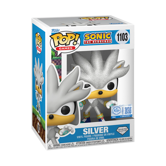 Funko Pop! Games: Sonic The Hedgehog - Silver (Diamond) #1103 [Funko Special Edition] *PREORDER*