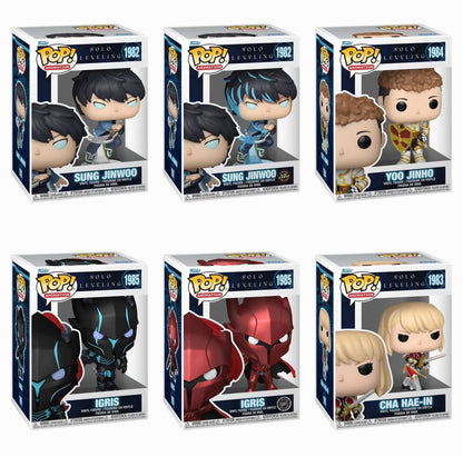 Funko Pop! Anime: Solo Leveling - Sung Jinwoo / Cha Hae-In / Yoo Jinho / Igris