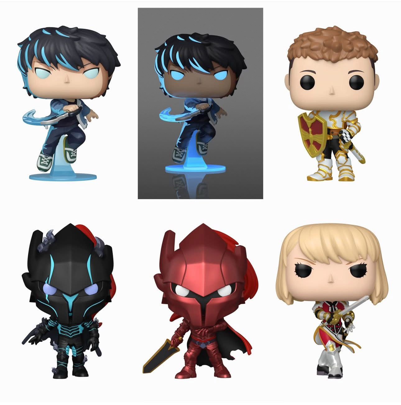 Funko Pop! Anime: Solo Leveling - Sung Jinwoo / Cha Hae-In / Yoo Jinho / Igris