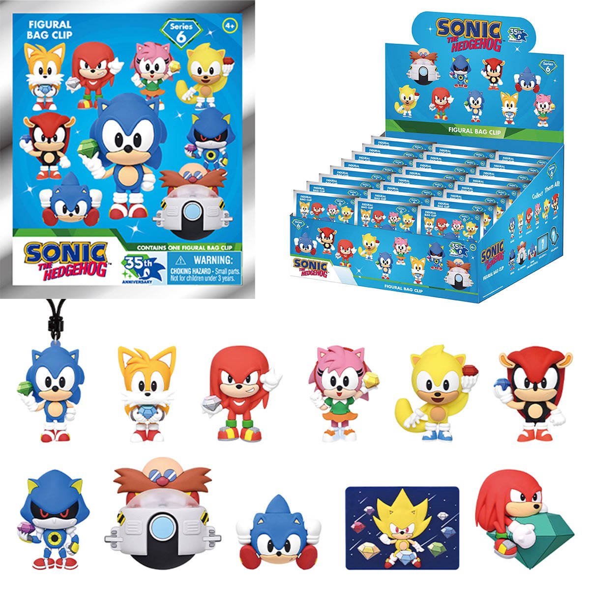 Games: Sonic The Hedgehog - Series 6 3D Foam Bag Clip Mystery