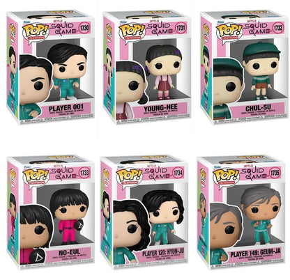 Funko Pop! Television: Squid Game - Player 001 / Young-Hee / Chul-Su / No-Eul / Player 120: Hyun-Ju / Player 149: Geum-Ja *PREORDER*