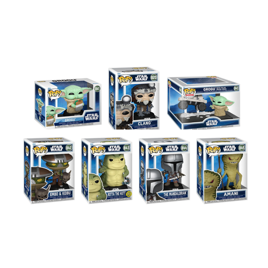Funko Pop! Star Wars - Grogu / Clang / Grogu with Polar Mouse Droid (Moment) / Embo & Keibu / Rotta The Hutt / The Mandalorian / Amani *PREORDER*