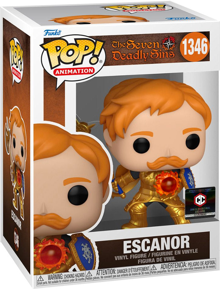 Funko Pop! Anime: Seven Deadly Sins - Escanor (Golden Armor) #1346 [Chalice Collectibles Exclusive]
