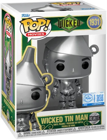 Funko Pop! Movies: Wicked - Elphaba with Grimmerie (Glitter) / Wicked Tin Man (Metallic) / Cowardly Lion (Flocked) *PREORDER*