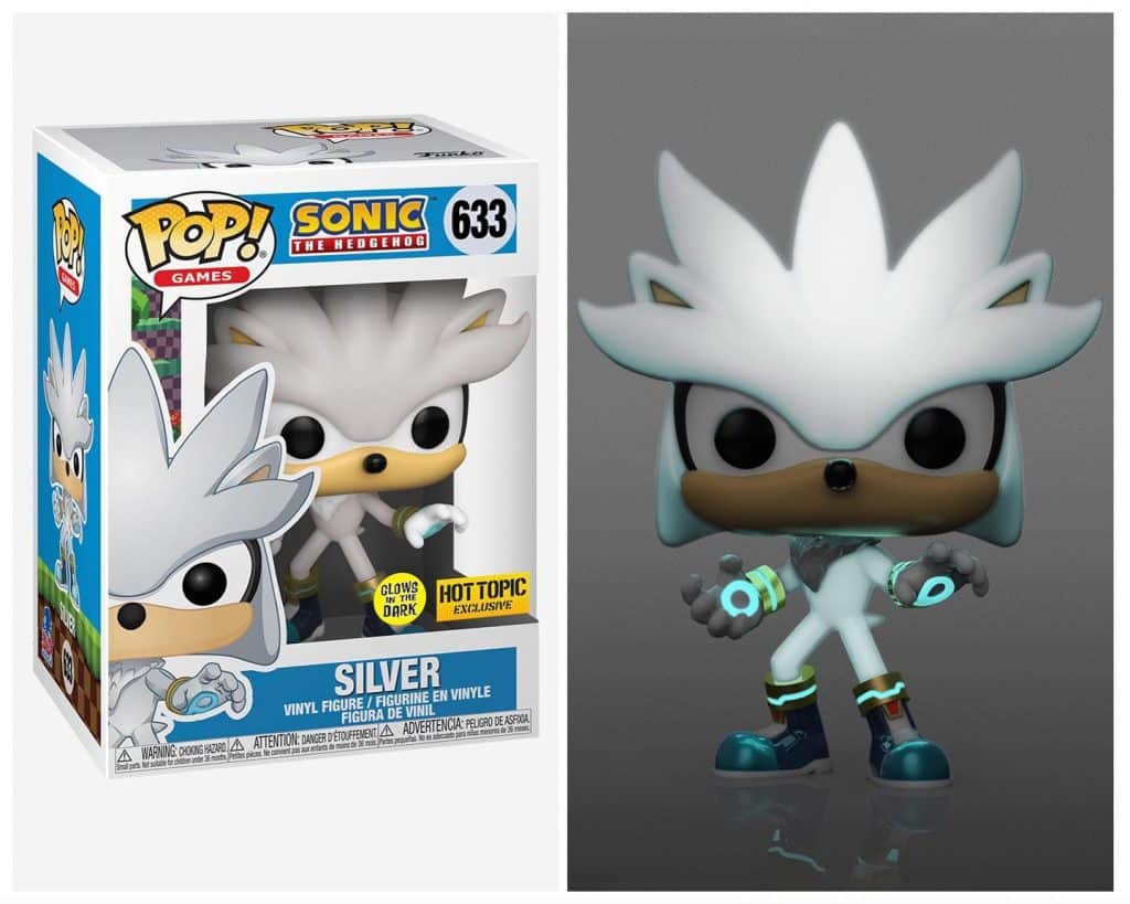 Funko Pop! Sonic the Hedgehog -Silver Glow in the Dark Hot Topic