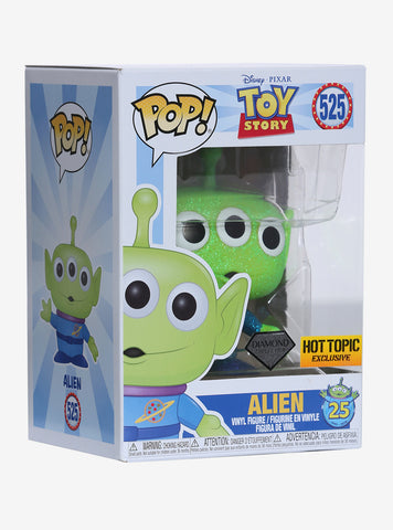 FUNKO POP! DISNEY: TOY STORY - ALIEN [DIAMOND GLITTER] **HOT TOPIC EXCLUSIVE** #525