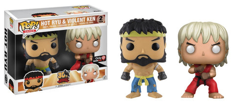 Funko Pop! Street Fighter - Hot Ryu & Violent Ken 2 Pack GameStop Exclusive