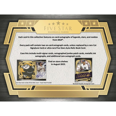 2022 TOPPS FIVE STAR BASEBALL HOBBY BOX