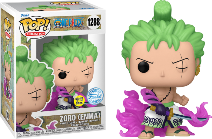 Funko Pop! Animation: ONE PIECE ZORO with ENMA GLOW IN THE DARK #1288 [CHALICE EXCLUSIVE]