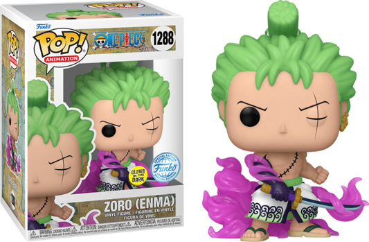 Funko Pop! Animation: ONE PIECE ZORO with ENMA GLOW IN THE DARK #1288 [CHALICE EXCLUSIVE]