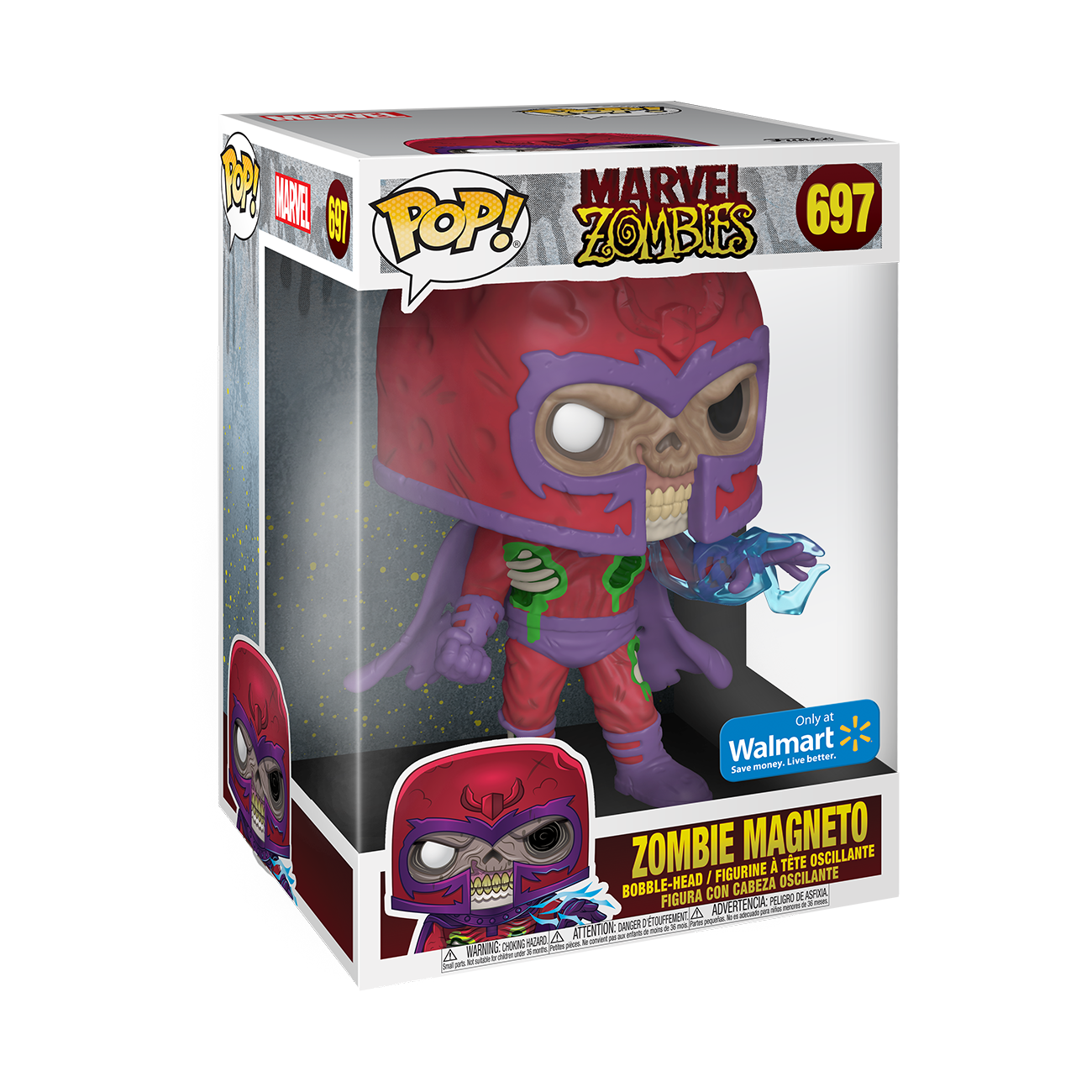 Funko Pop! Marvel: Zombies - Jumbo 10" Zombie Magneto #697 [Walmart Exclusive]