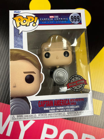 Funko Pop! Marvel CAPTAIN AMERICA THE FIRST AVENGERS WITH PROTOTYPE SHIELD [SPECIAL EDITION] #999
