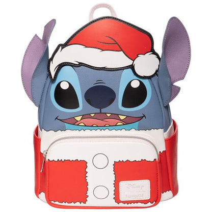 LOUNGEFLY DISNEY LILO & STITCH HOLIDAY SANTA STITCH MINI BACKPACK [EE EXCLUSIVE]