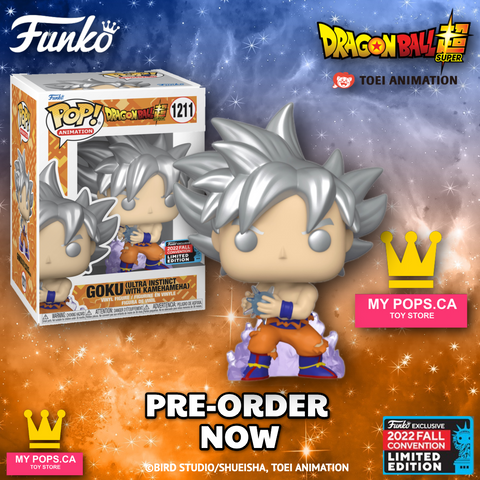 FUNKO POP! MYPOPS.CA 2022 NYCC SHARED EXCLUSIVE DRAGON BALL SUPER GOKU (ULTRA INSTINCT with KAMEKAMEHA) #1211